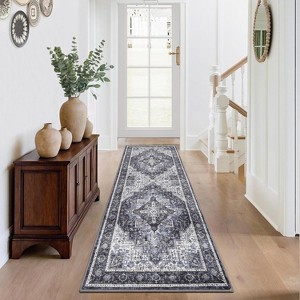 coucheta Multi-size Washable Vintage Area Rug for Living Room, Foldable Soft Stain Resistant Non Slip Low Pile Carpet, for Bedroom, Dining, Office - 1 of 4