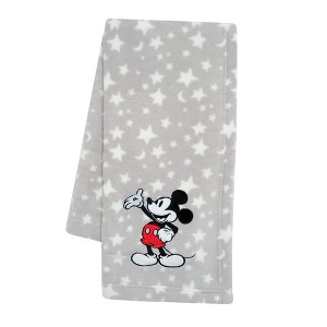 Lambs & Ivy Disney Baby Mickey Mouse Stars Gray Soft Fleece Baby Blanket - 1 of 4