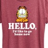 Women's - Garfield - Hello Can I Go Home Now Short Sleeve Graphic T-Shirt - 2 of 4