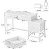 PAGED 51" Reversible Computer Desk Rustic Home Office Desk with Reversible 3-Drawer File Cabinet and 2 Integrated Drawers for Living Room - 3 of 4