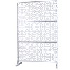 Okak Balcony Privacy Screen with Hollowed Decoration, Outdoor Privacy Screen with Metal Frame, Outside Privacy Fence Panels - 3 of 4