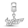 Black Bow Jewelry Sterling Silver South Florida Bulls NCAA Bead Charm - 3 of 4