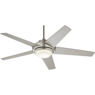 52" Casa Vieja Modern Indoor Ceiling Fan with Light LED Remote Control Brushed Nickel for Living Room Kitchen Bedroom Family Dining