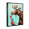 Stupell Industries Vintage Moose With Candlestick Telephone Ombre Background Floater Canvas Wall Art - 3 of 4