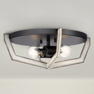 Urban Ambiance Luxury Modern Indoor Ceiling Light,  5-1/2''H x 15"W x 15''D,  Matte Black Finish, UHP4561 - 1 of 4