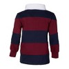 Sportoli Boys Cotton Striped Long Sleeve Polo Rugby Shirt - 3 of 3