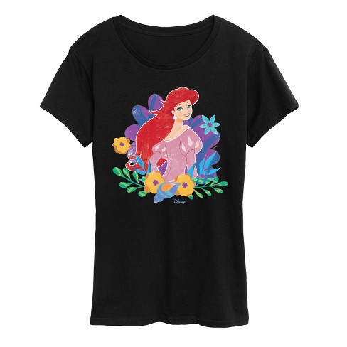 Women's - Disney Princess - Ariel And Flowers Short Sleeve Graphic T-Shirt - image 1 of 4