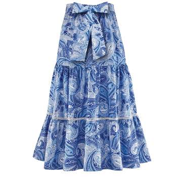 Collections Etc Soft Paisley Tiered Skirt