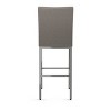 Amisco Perry Upholstered Barstool Silver/Gray: 44.375" Height, Polyester, Steel Frame, 300 lbs Capacity - 4 of 4