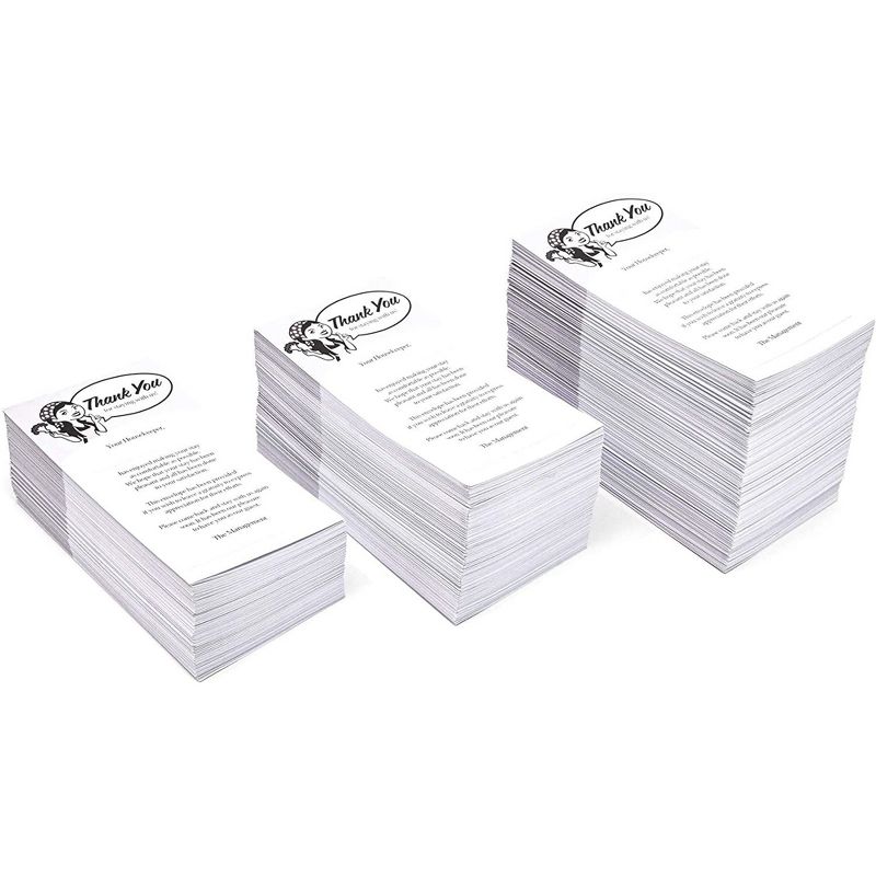 Juvale 500 Pack Housekeeping Thank You Envelopes for Cash, Coins, Gratuity, 3.5 x 6.5 In, 2 of 6