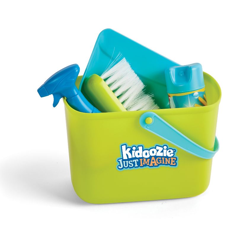 Kidoozie Just Imagine Cleaning Essentials Playset, Pretend Play Broom, Mop, Duster, Dust Pan, Bucket, Ages 2+, 4 of 8