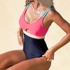 Women's Stylish Colorblock One-Piece Swimsuit - Cupshe - 4 of 4