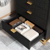 Whizmax 5 Drawer Dresser for Bedroom, Wood Dresser＆Chest of Drawers, Modern Dressers with Gold Metal Handles for Living Room, Hallway, Entryway - 4 of 4
