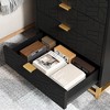 Whizmax 5 Drawer Dresser for Bedroom, Wood Dresser＆Chest of Drawers, Modern Dressers with Gold Metal Handles for Living Room, Hallway, Entryway - image 4 of 4