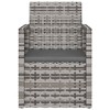 VidaXLPatio Armchair with Cushion Gray Poly Rattan - 4 of 4