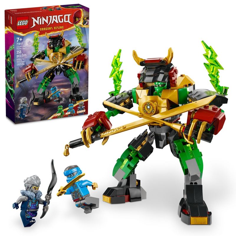LEGO NINJAGO Lloyd&#39;s Elemental Power Mech Ninja Gift Toy 71817, 1 of 7