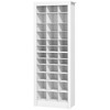 HOMCOM 71" Narrow Shoe Cabinet for Entryway, Tall Shoe Rack Storage Organizer with 3 Heights of Open Cubes for 36 Pairs of Shoes for Hallway, White - 4 of 4