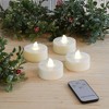 LumaBase Extra-Large Battery-Operated Tea Lights with Remote Control, White - Set of 4 - 3 of 4