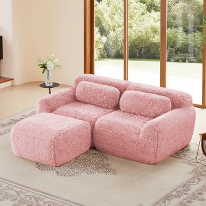 L-Shaped Plush Boneless Sectional Sofa with Chaise, 32D High-Density Sponge, and Ergonomic Design - 1 of 4