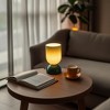 8.9" Modern Cylindrical Glossy Glass Table Lamp with Dome Base for Bedside, Living Room, Study, Lounge, Bar Counter, or Coffee Table - 3 of 4