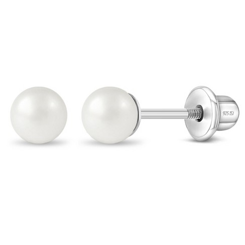 Pearl screw deals back earrings