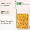 2 Pack 3.6 Qt Glass Food Storage Containers with Lids, Square Glass Jars for Flour, Sugar, Cereal, Rice, Pasta - 4 of 4