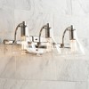 Possini Euro Design Sorren Industrial Modern Wall Light Polished Chrome Hardwire 20 1/2" 3-Light Fixture Clear Glass for Bedroom Bathroom Vanity Home - 2 of 4