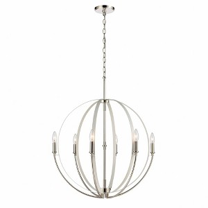 Elk Home Rotunde 6 - Light Chandelier in  Matte White - 1 of 4