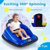 Costway Bumper Car for Kids Electric Ride on Car with Remote Control Joystick Flashing LED Lights - 4 of 4