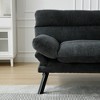 70" Velvet Modern 2-Seater Sofa with Thick Cushions & Metal Legs - 2 of 4