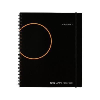 AT-A-GLANCE Plan. Write. Remember. 8.5" x 11" Daily Planner Poly Cover Black/Orange (70-6209-05-25)
