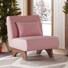 GlasFlength Accent Chairs Leisure and Reading Lounge Armless chair, Suitable for Living Room, Bedroom, Office, Pink, 28.7"*34.3"*31.9" - 4 of 4