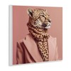 Stupell Industries Fashionable Cheetah Portrait Wall Plaque Art, 12" x 12" - 2 of 4
