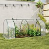 7' L x 3' W x 2.5' H Portable Tunnel Greenhouse for Outdoor Garden Hot House with 4 Zippered Doors, PVC Cover - 2 of 4