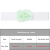 INSPIRE CHIC Women's Large Chiffon Rose Double-Flower Elastic Stretch Wide Corset Waist Belt 1 Pc - 4 of 4