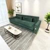 NicBex Modern 3-Seat Luxury Sofa Couch with Pillows & Gold Accents,Plush Velvet Upholstered Lounge Settee Sofa for Living Room,Bedroom - 2 of 4