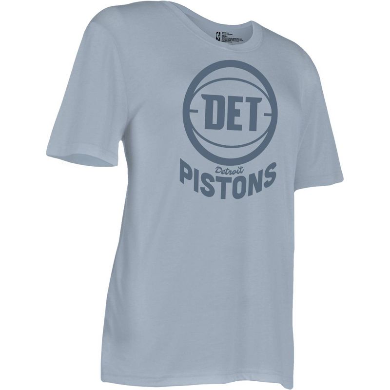 NBA Detroit Pistons Women&#39;s Short Sleeve Vintage Logo Tonal Crew T-Shirt, 3 of 5