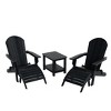 WestinTrends Tuscany HIPS Outdoor Patio Folding Adirondack Chairs with Ottomans and Side Table (5-Piece Conversation Set) - 3 of 4