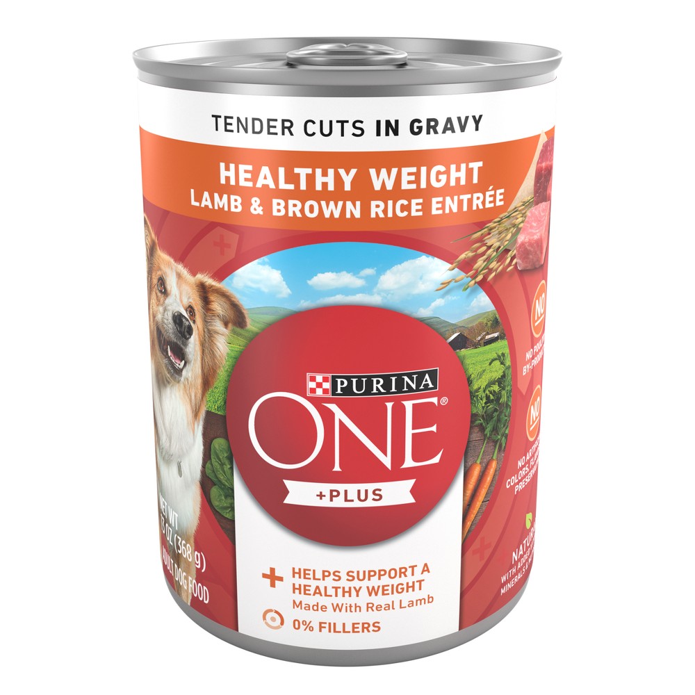 UPC 017800143110 product image for Purina ONE SmartBlend Tender Cuts In Gravy Wet Dog Food Healthy Weight Lamb & Br | upcitemdb.com