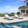 PURPLE LEAF Outdoor Chaise Lounge Chair Set of 2 Patio Pool Lounger Chairs with Wooden Armrest Sunbathing Tanning Recliner for Outside Backyard - 2 of 4
