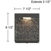 Possini Euro Design Possini Euro Sofia 8 1/2"H Black Glass LED Outdoor Wall Light Set of 2 - 4 of 4