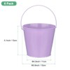 Unique Bargains Galvanized Metal Rustic Multipurpose Bucket with Handle 6 Pcs - 2 of 4