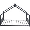 Streamdale Full Size Metal House Bed, Black - 3 of 4