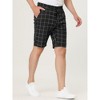 Lars Amadeus Men's Summer Slim Fit Flat Front Plaid Dress Shorts - 2 of 4