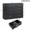 Modern 8-Drawer Dresser for Bedroom, Wide Chest of Drawers with Gold Handles, Storage Cabinet for Clothes, Entryway & Living Room - 4 of 4