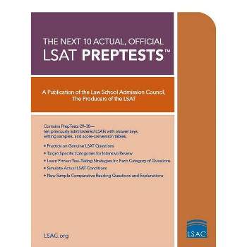 The Next 10 Actual Official LSAT Preptests - (10 Actual, Official LSAT Preptests) by  Law School Admission Council (Paperback)