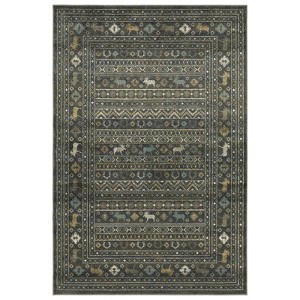 Oriental Weavers Venice 095E8 Blue/ Gold Indoor Area Rug - 5'3" x 7'3" - 1 of 4