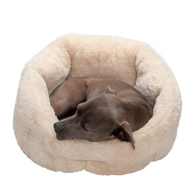 FurHaven Luxury Faux Fur Warming Hi-Lo Cuddler Bed