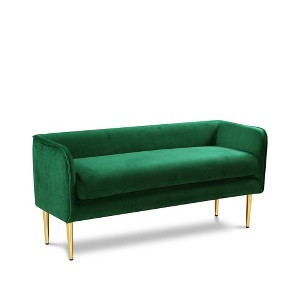 Meridian Furniture,Audrey Velvet Bench - 1 of 4