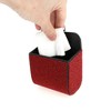 Unique Bargains Universal Car Trash Can Hanging Trash Bin Faux Leather Rhinestones 1 Pc Black Red - 4 of 4